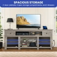 thumbnail image 5 of Dextrus Entertainment Hub, 70-Inch Farmhouse TV Console with Power Integration and Customizable Storage, Suitable for up to 80-Inch TVs, Gray, 5 of 6