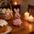 thumbnail image 6 of Elainilye Flocked Easter Bunny Plush Finish Tabletop Decor for Spring Home Office Mantle Easter Party Celebration Ornament, 6 of 6