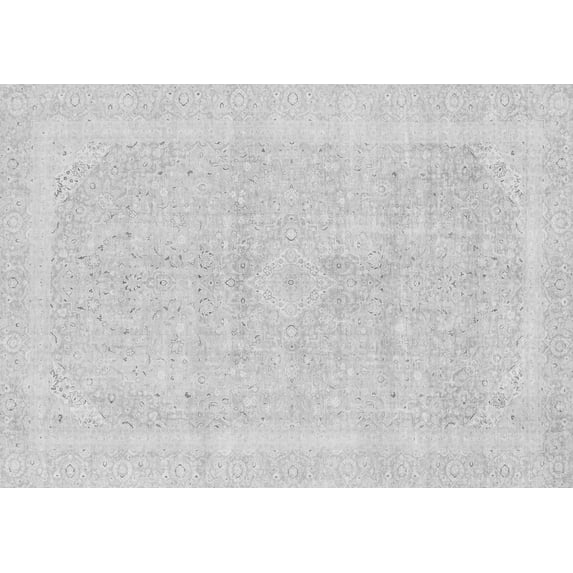 Ahgly Company Indoor Rectangle Abstract Gray Modern Area Rugs, 7' x 9'