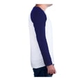 thumbnail image 3 of Playera Simply Basic para Hombre, Grande Blanco con Marino Manga Larga Talla G, 3 of 4