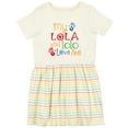 thumbnail image 3 of Inktastic My Lola and Lolo Love Me Grandchild Girls Toddler Dress, 3 of 5