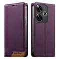 thumbnail image 1 of Funda Tipo Cartera de Cuero Sintético para XIAOMI POCO F6 Bloqueo RFID, con Ranuras para Tarjetas y Bolsillo para Efectivo, Cierre Magnético Fuerte Morado, 1 of 4