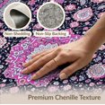 thumbnail image 6 of ODIKA 3'x5' Washable Throw Rug Purple Plum Motif Vintage Frame Pink Mauve Distressed Boho Grey for Entryway, Kitchen, Mudroom, Stain Resistant, Low Profile, Non-Slip, 6 of 7
