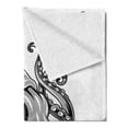 thumbnail image 2 of Kraken Soft Flannel Fleece Throw Blanket, Squid Fish Fins Sea Animal Cuttlefish Underwater Alien Artisan Design Print, Cozy Plush for Indoor and Outdoor Use, 50" x 70", Grey, by Ambesonne, 2 of 5