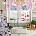 thumbnail image 5 of Summer Coral Curtain Valances for Windows, Kitchen Valance Window Treatments Panel 2 Pack, Ocean Vintage Sea Watercolor Plant Rod Pocket Short Curtains for Bathroom Bedroom 60 x 18 Inch, 5 of 8