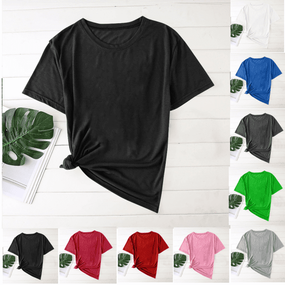 asjyhkr Mens Cotton T-Shirt Short Sleeve Crew Neck Tee Shirts Casual Solid Basic Tops