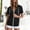 Black, variant on FDGIU 2026 Spring Summer Women's Short Sleeve Full Zip Hooded Jacket, Contrast Drawstring Loose Lightweight Zip Up Hoodie Coat with Side Pockets for Daily Outerwear