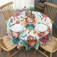 thumbnail image 3 of Colorful Fairy Princess Pattern Round Tablecloth 60"x60",Wrinkle Wipeable Table Cloth for Kitchen Dining Room Picnic Patio Party, 3 of 6