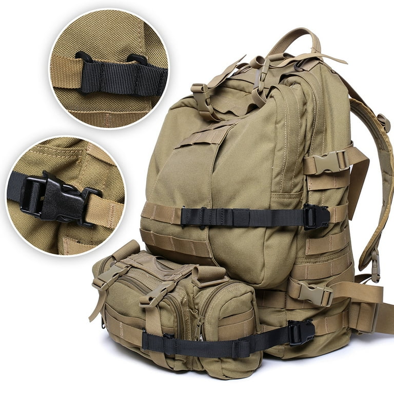 Alvage 4pcstactical Rush Tier System,Tactical Molle Straps,MOLLE Backpack Accessory Strap, Adult Unisex, Size: One size, Yellow