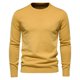 thumbnail image 1 of 2021 nuevo suéter grueso de invierno para hombres cuello redondo Color sólido manga larga suéteres delgados cálidos suéter para hombres ropa masculina AIOPESON  Suéter de acrílico con cuello redondo, 1 of 2