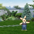 thumbnail image 2 of WYanRUI Outdoor Wooden Rabbit Easter Decoration - Spring Garden & Yard Stake for Home Exterior, Front Door, Porch & Backyard Festive Decor，B - 45x30x1cm, 2 of 5
