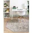 thumbnail image 4 of Rugs.com Charlotte Collection Rug – 5 Ft Octagon Light Gray Low-Pile Rug Perfect For Living Rooms, Kitchens, Entryways, 4 of 9