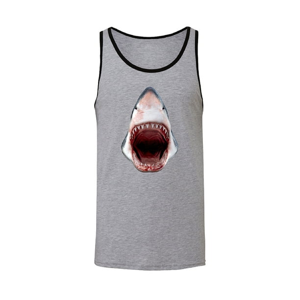 Zexpa Apparel Great White Shark 3d Print Men S Tank Top Animals Shark Teeth Gift Walmart Com Walmart Com