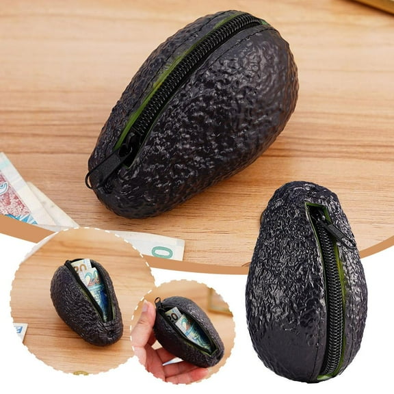 SSKFHGI Brown 11cm Avocado Coin Purse Storage Bag Fun Novelty Gift Mini Silicone Bag Key Bag