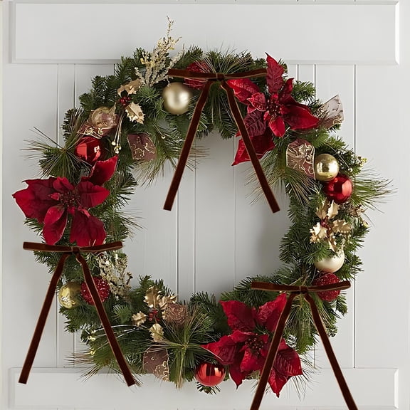 EWASWON 24 Pack Velvet Christmas Bows, Brown Christmas Tree Bow Decorations for Wreath Garland, Luxury Easy-to-Use Holiday Decor