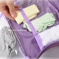 thumbnail image 6 of UAEBM Travel Underwear Storage Bag - Bra & Underwear Organizer - Casual & Elegant Design - Large Capacity - Multi-Segment Compartments Purple, 6 of 9