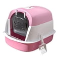 thumbnail image 2 of Cat Litter Box with Hood and Lid, Cat Litter Box, Fully Enclosed Cat Litter Box, pink, 2 of 9