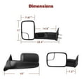 thumbnail image 4 of Ledkingdomus Pair Manual Tow Mirrors for Dodge 1994-2001 RAM 1500 94-02 RAM 2500 3500 with Convex, 4 of 7