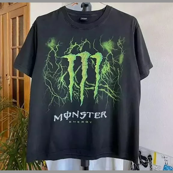 Monster Energy Graphic Short Sleeve Shirt Unisex S-5XL Tshirt, S, BLACK
