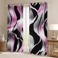 thumbnail image 2 of Erosebridal Geometric Lines Curtains and Drapes (38Wx54L),Spiral Swirl Blackout Curtains for Bedroom,Black Pink Curtains Pack of 2 (38Wx54L),Abstract Room Decorative, 2 of 6