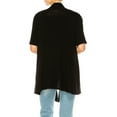 thumbnail image 4 of Women's Short Sleeve Asymmetrical Hem Solid Cardigan, 4 of 7