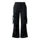 thumbnail image 4 of Pantalones de trabajo de cintura alta con bolsillos para mujer - 55 % algodón/45 % poliéster, cierre con botones, pierna recta, aptos para la oficina/uso diario, 4 of 5