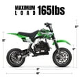 thumbnail image 4 of QEASET 39CC Dirt Bike, Mini Bike 4-Stroke Gas Powered off Road with Max Speed 20MPH, Pull Start, 4 of 9