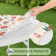 thumbnail image 5 of Pioneer Flower Floral Print Pattern Round Fitted Tablecloth with Elastic Edge,Dining Table Cover Waterproof,Outdoor Round Tablecloth for Camping,Dining,Indoor and Outdoor, 5 of 7