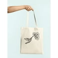 thumbnail image 3 of Smartprints Hummingbirds And Flower Tote Bag - Image by Shutterstock, One Size Cotton Canvas Tote Bag, 3 of 4