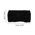 thumbnail image 3 of Unique Bargains 1 Pc Fashion Headband Popcorn Stitch Bow Pattern Black, 3 of 5