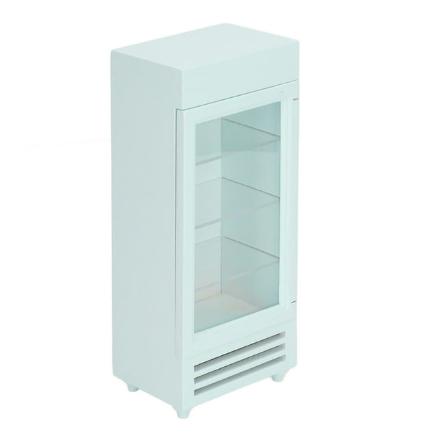 Dollhouse Vertical Refrigerator, Simulation Stimulate High Simulation Dollhouse Refrigerator Strong Durable 1:12 Scale For Decoration Yellow,Black,Blue,Red,Mint Green