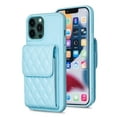 thumbnail image 1 of Nalacover Crossbody Wallet Case for iPhone 11 Pro Max, Back Card Slots Magnetic Button Cover with Adjustable Shoulder Strap Lanyard Kickstand Soft TPU Elegant PU Leather Shockproof Case,Blue, 1 of 6