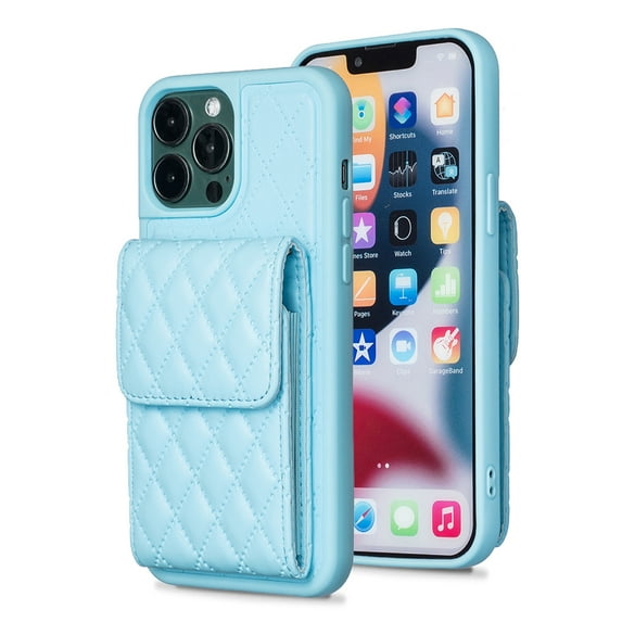 Nalacover Crossbody Wallet Case for iPhone 11 Pro Max, Back Card Slots Magnetic Button Cover with Adjustable Shoulder Strap Lanyard Kickstand Soft TPU Elegant PU Leather Shockproof Case,Blue