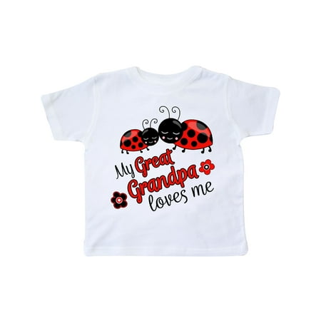 

Inktastic My Great Grandpa Loves Me Cute Ladybugs Gift Toddler Boy or Toddler Girl T-Shirt