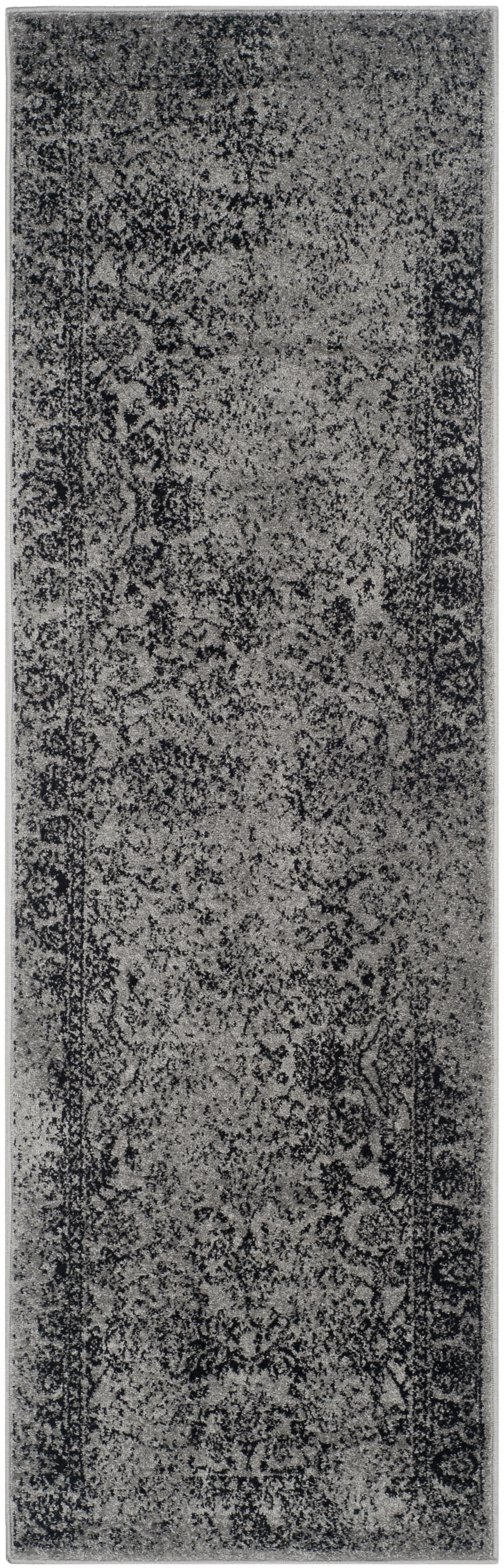 SAFAVIEH Adirondack Wyatt Traditional Distressed Runner Rug, Grey/Black, 2'6" x 6' - Transitional Modern Design, Grey & Black, Ideal for Living Room, Bedroom, Dining Space, Entryway, Hallway, Kitchen