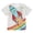 White, variant on lnmuld Kids Rainbow Rocket Ship Graphic Short Sleeve T-Shirt Color:White,Size:8-9 Years