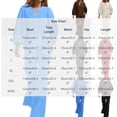 thumbnail image 3 of Womens Casual Two-Piece Outfit V-Neck Long Sleeve Top High Waist Straight Leg Pants with Pockets Cotton Linen Set Black M(M), 3 of 6