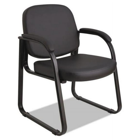 AL  Genaro Series Sled Base Guest Chair - Black Vinyl