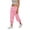 Pink, variant on UAMVSH Women's Joggers Pants Ruffle Elastic Waist Yoga Pants Casual Drawstring Stretchy Cropped Trousers with Pockets for Workout Running
