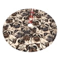 thumbnail image 5 of Cauagu 30" Christmas Tree Skirt Cute French Bulldog Pattern Christmas Tree Decorations Tree Mat for Xmas Decorations Occasion Holiday Home Decor -30", 5 of 7