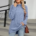 thumbnail image 4 of Sweaters For Women Long Sleeve Shirts Crew Neck Sweatshirt Lightweight Casual Tunic Tops Pullovers Women Mens Colla Hoodie Sweatshirts for Men Retro Women's Sweaters for Work Sweaters for Grandma Mens, 4 of 7