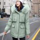 thumbnail image 4 of Engrosamiento de invierno para mujer y abrigo casual de terciopelo para mantener el calor con sombrero Fridja BV0+3025, 4 of 9