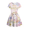 thumbnail image 2 of Verano 2022 nuevas niñas moda vestido de Color sólido niños Disney princesa fugitiva vestido estampado Casual vestido suelto princesa Lepe11T-12T Gao Jinjia LED, 2 of 2