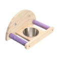 thumbnail image 3 of Penca de loros de pájaros con tazas de alimentación de accesorios de jaula de pájaros para conures Budgie sin espejo, 3 of 8