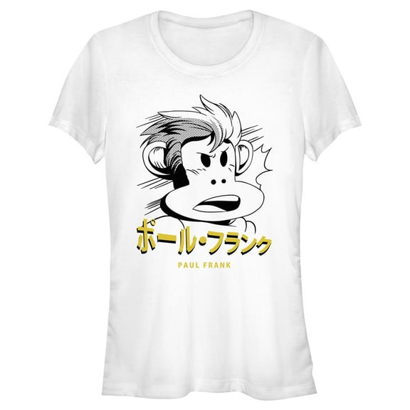 Junior's Paul Frank Comic Book Julius  Graphic Tee White Small