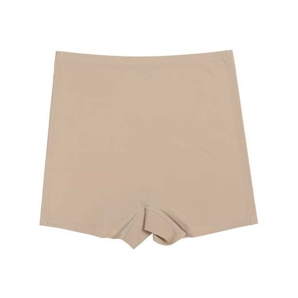 Bellella Women Comfy Underwear Plain Ice Silk Panties Sleep Underpants Nude  Color S 