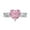 Pink, variant on 4 Carat Romantic Heart Shaped Engagement Ring for Women 5A CZ Crushed Ice Heart Band 925 Sterling Silver Promise Rings for Her Size 6-9