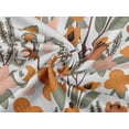 thumbnail image 6 of oneOone Rayon White Fabric Leaves & Tulip Floral Diy Clothing Quilting Fabric Print Fabric By Yard 56 Inch Wide, 6 of 6