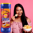 thumbnail image 6 of Lay's Stax Mesquite Barbecue and Original Flavored Potato Crisps Crunchy Delicious Chips Snacks for Kids Adult Lunchbox Halloween Trick or Treats Birthday Party Gifts - Pack of 2, 6 of 7