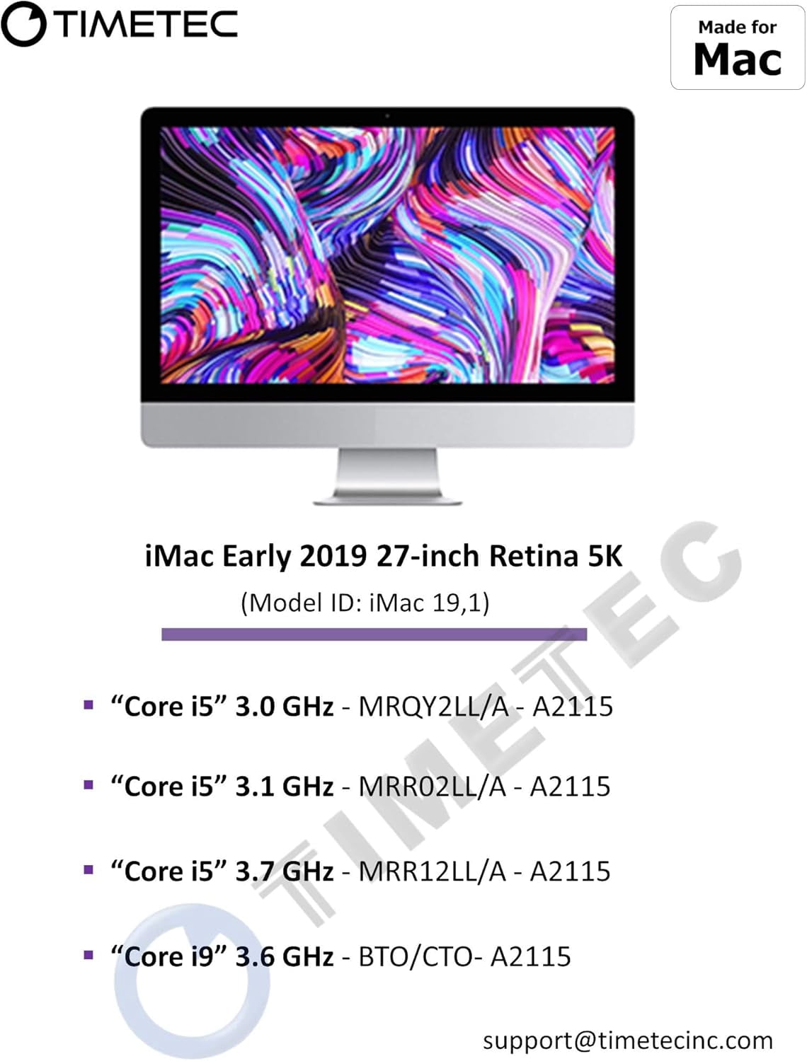 Timetec Hynix IC 32GB KIT(4x8GB) Compatible for Apple 2019 iMac 27-inch w/Retina 5K Display DDR4 2666MHz PC4-21300 1Rx8 CL19 1.2V SODIMM Memory RAM Upgrade (32GB KIT(4x8GB))